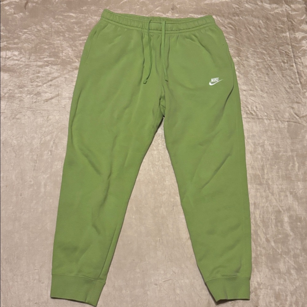 Nike Mens Sportswear Club Fleece Joggers Lime Green Size XL